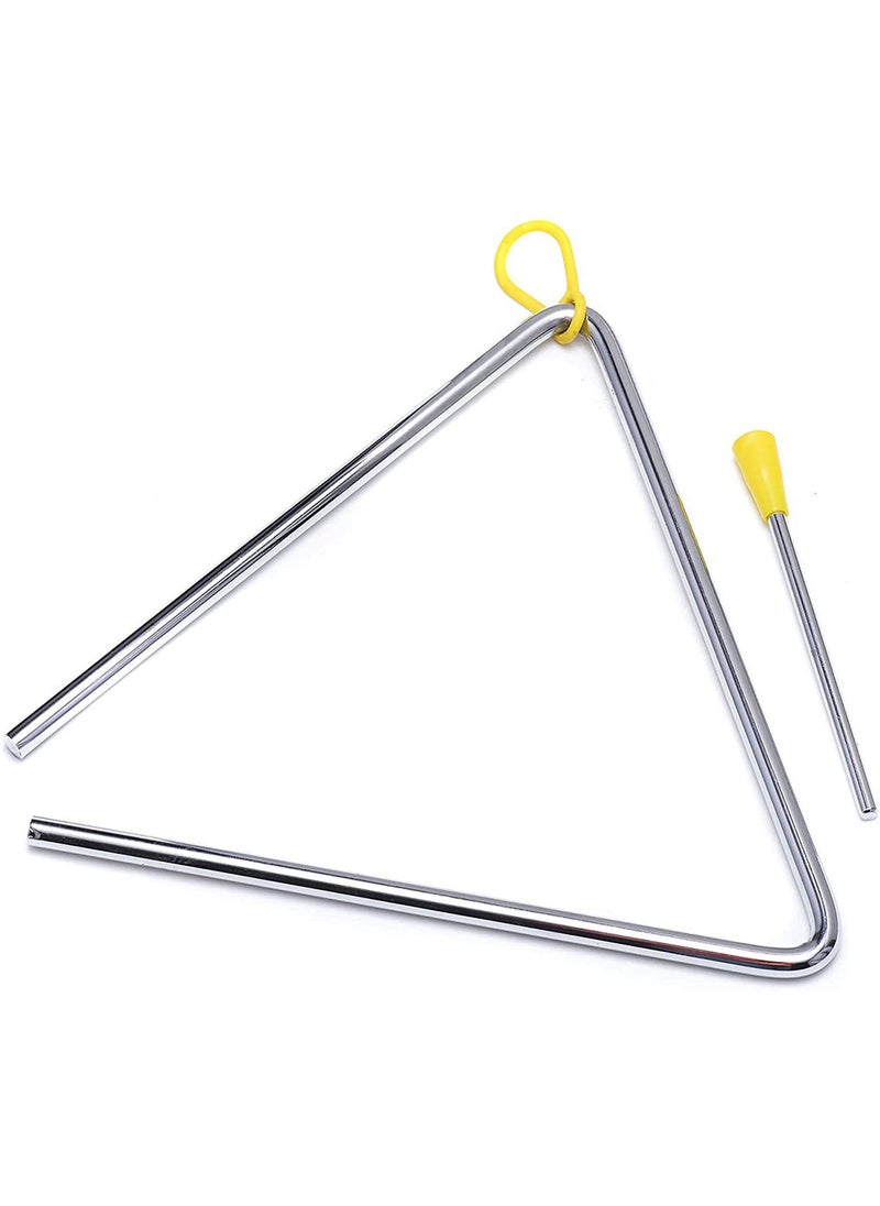 KASTWAVE Musical Steel Triangle Percussion Instrument with Striker for Adults Kids Steel Triangle Dinner Bell Small Instruments  - Image 5