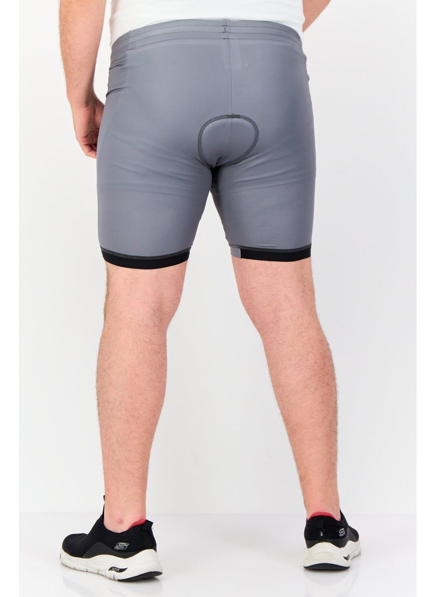 Adidas Men Sportswear Fit Cycling Shorts, Grey  - Image 4