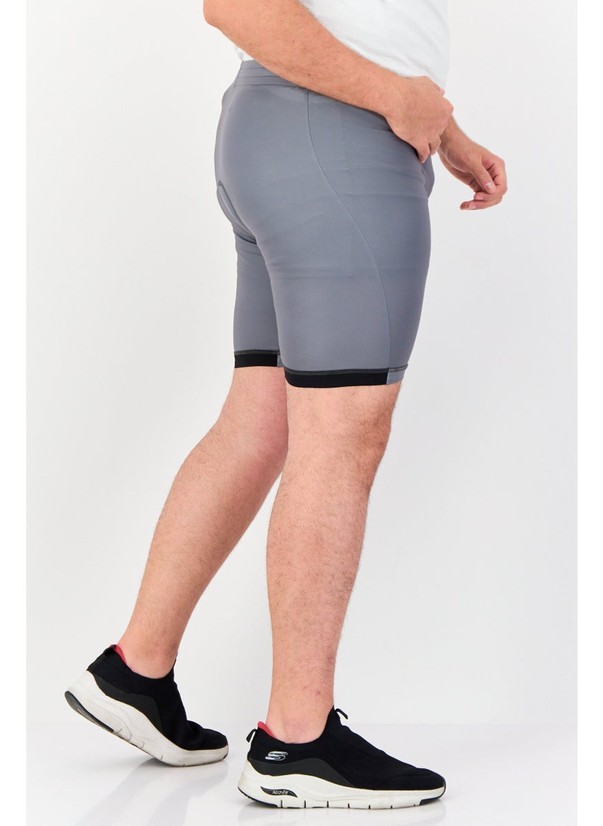 Adidas Men Sportswear Fit Cycling Shorts, Grey  - Image 3