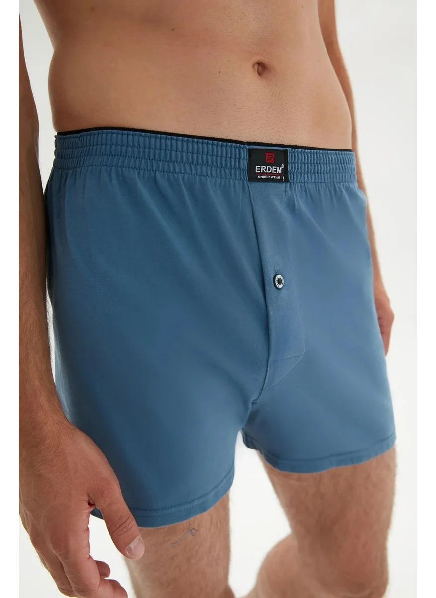 Erdem Men's Combed Cotton Plain Color Boxer 1400 - 6 Pieces