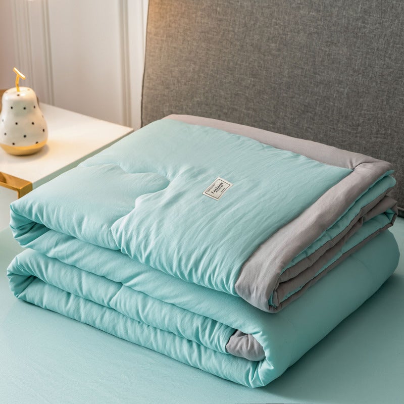 S Soy Fiber Cooling Quilt, Washed Cotton Summer Cooling Quilt, Summer Quilt Four-Piece Set, Children'S Summer Tencel Air Conditioning Quilt - Image 1