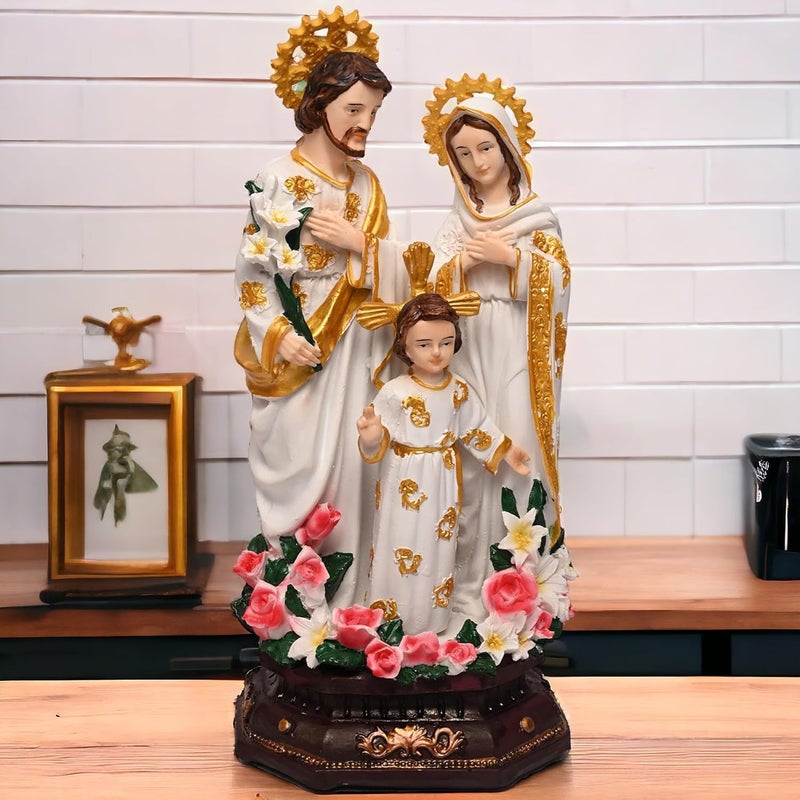 KariGhar The Holy Family Catholic Idol for HomeLiving RoomPrayer RoomDecoration Gifting 4 x 55 x 12 in A0067White - Image 2