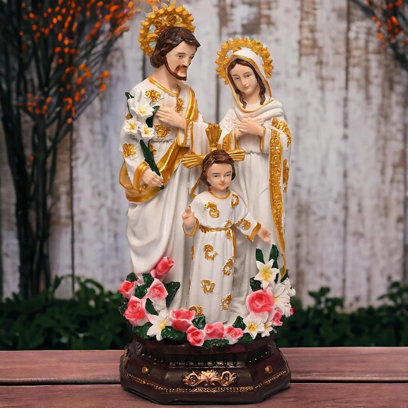 KariGhar The Holy Family Catholic Idol for HomeLiving RoomPrayer RoomDecoration Gifting 4 x 55 x 12 in A0067White - Image 3