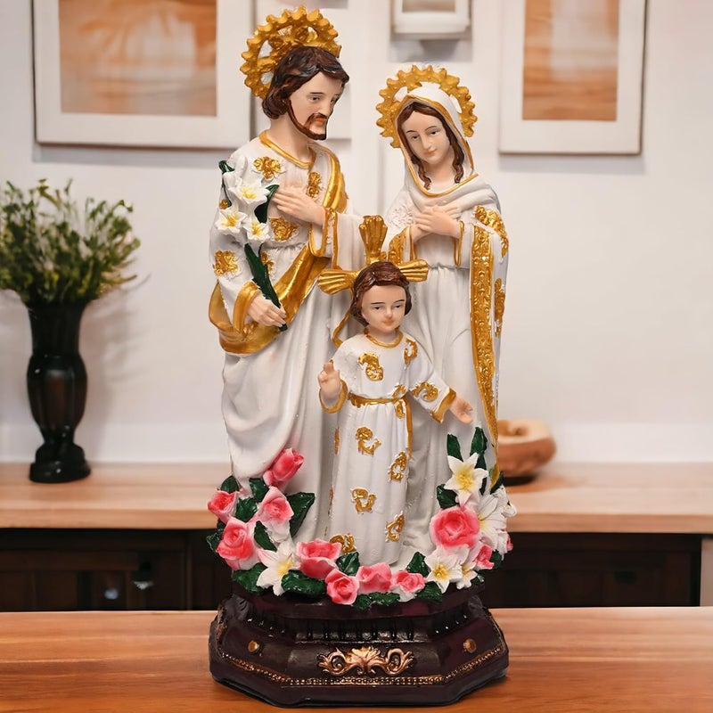 KariGhar The Holy Family Catholic Idol for HomeLiving RoomPrayer RoomDecoration Gifting 4 x 55 x 12 in A0067White - Image 4