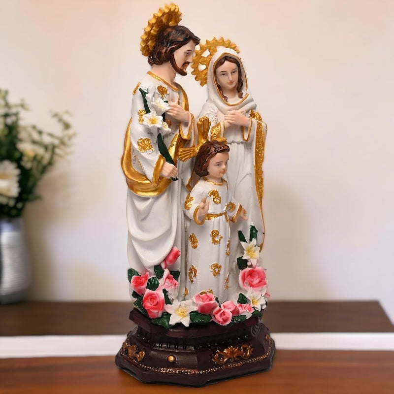 KariGhar The Holy Family Catholic Idol for HomeLiving RoomPrayer RoomDecoration Gifting 4 x 55 x 12 in A0067White - Image 5