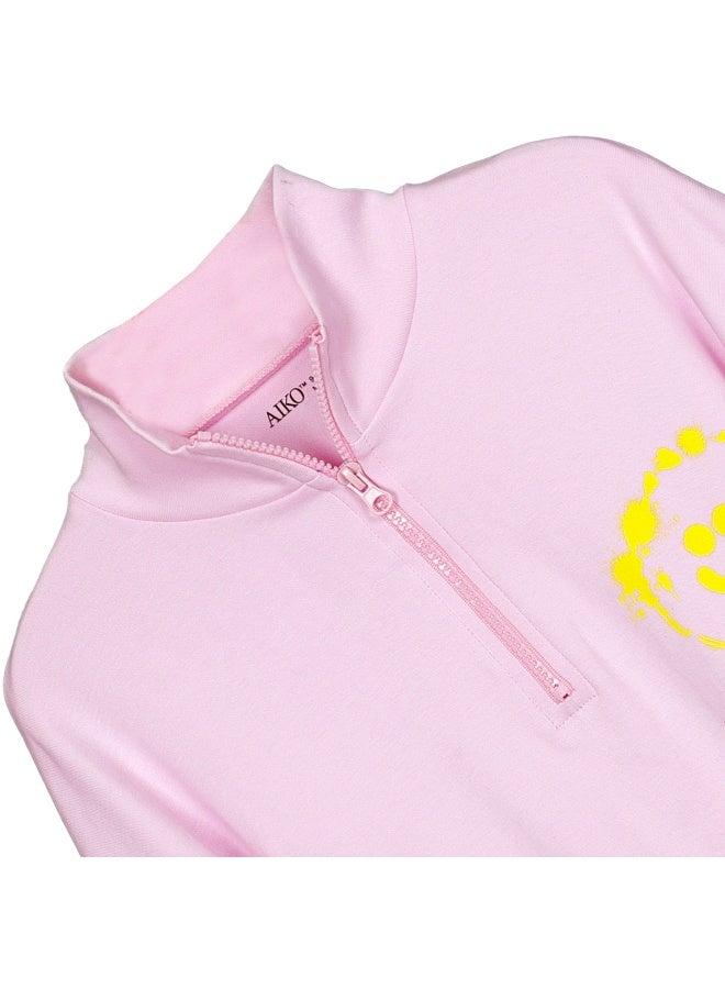 AIKO - Girls Keep Smile Sweat Top And Jogger Set - Image 2