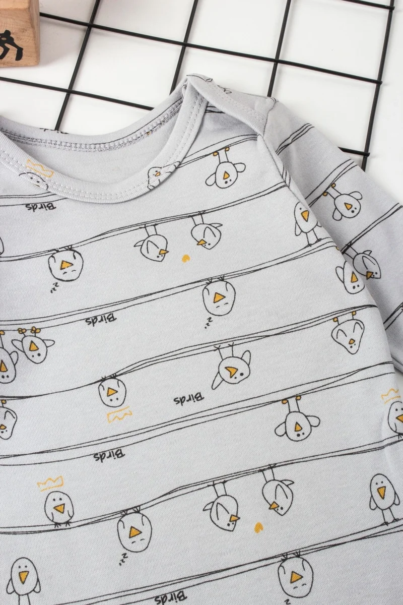 Murat Baby Birds Bird Printed Unisex Snap Bodysuit