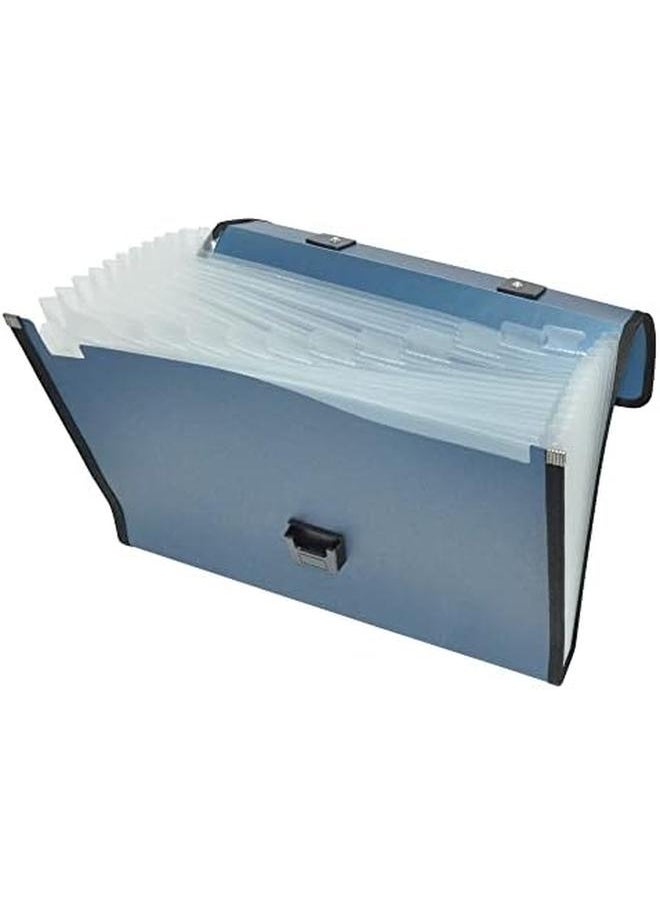 FIS - Fspg1306Bl Metalic 13 Pockets Expanding File 210 Mm X 330 Mm Size Blue - Image 1
