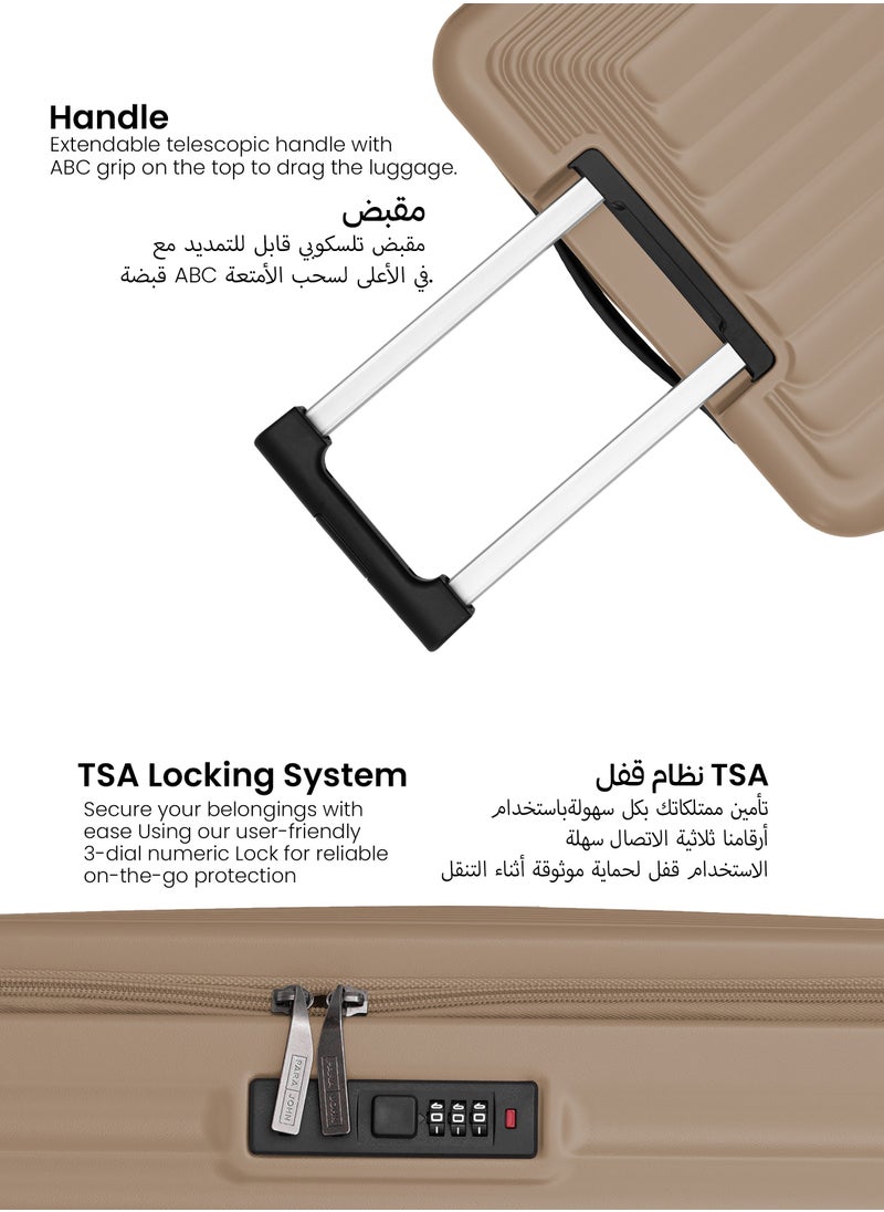 PARAJOHN - Rocklite Premium ABS Trolley 3 Pcs Set- COFFEE - Image 1
