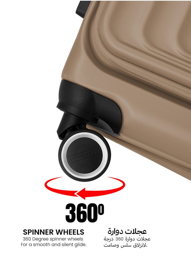PARAJOHN - Rocklite Premium ABS Trolley 3 Pcs Set- COFFEE - Image 1