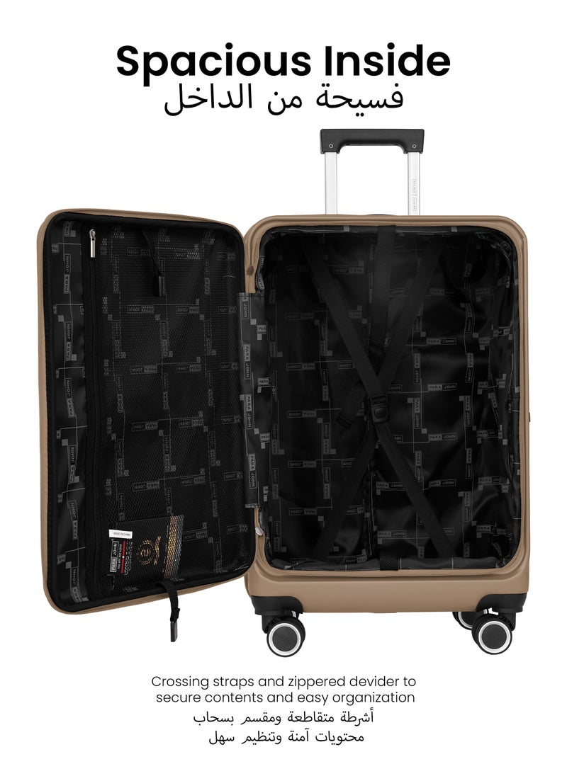 PARAJOHN - Rocklite Premium ABS Trolley 3 Pcs Set- COFFEE - Image 1