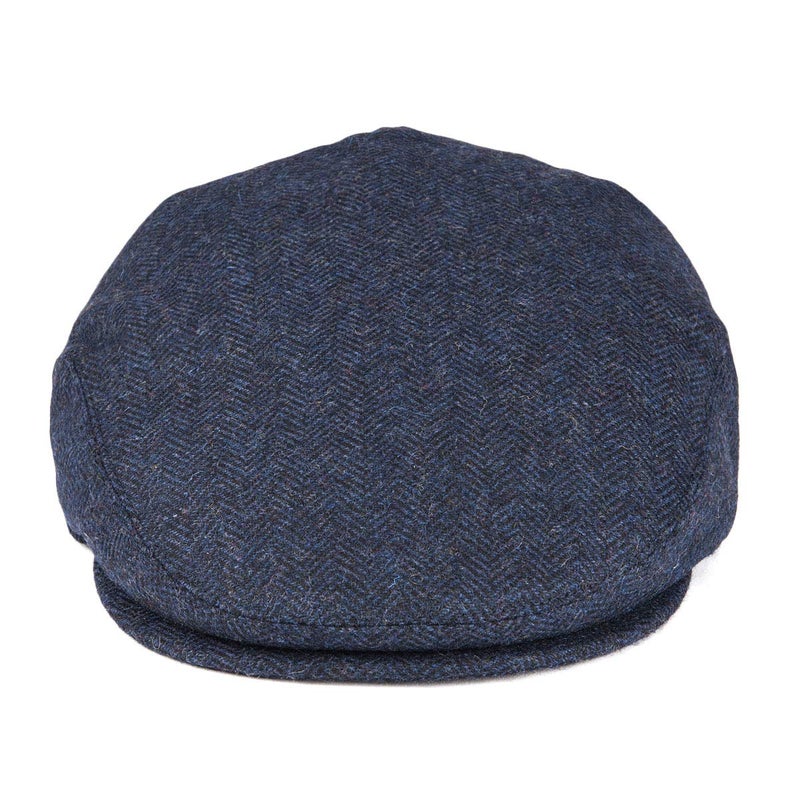 VOBOOM Men's Herringbone Flat Ivy Newsboy Hat Wool Blend Gatsby Cabbie Cap (Navy, 7 3/8) - Image 3