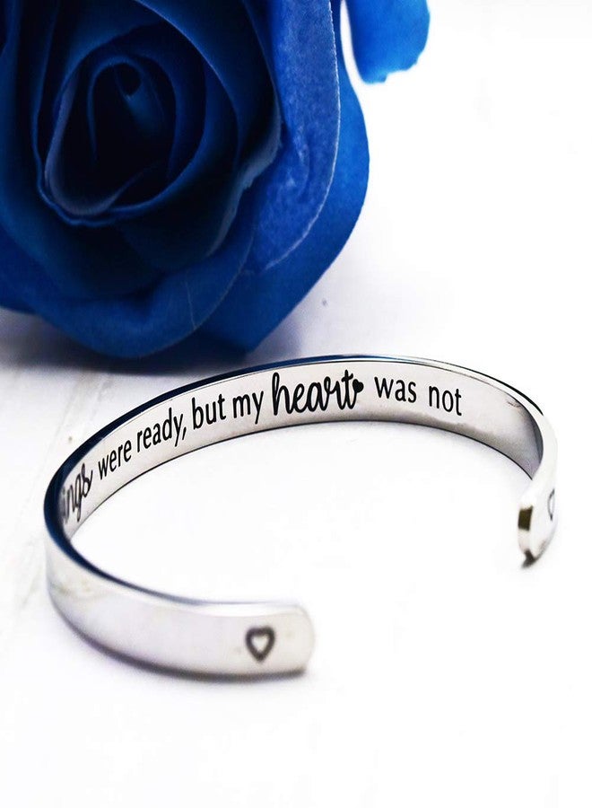 LParkin Memorial Bracelet - Your Wings Were Ready Sympathy Gifts for Loss of Loved Ones, Pet Remembrance Jewelry with Stainless Steel Cuff & Keepsake Box - Image 4