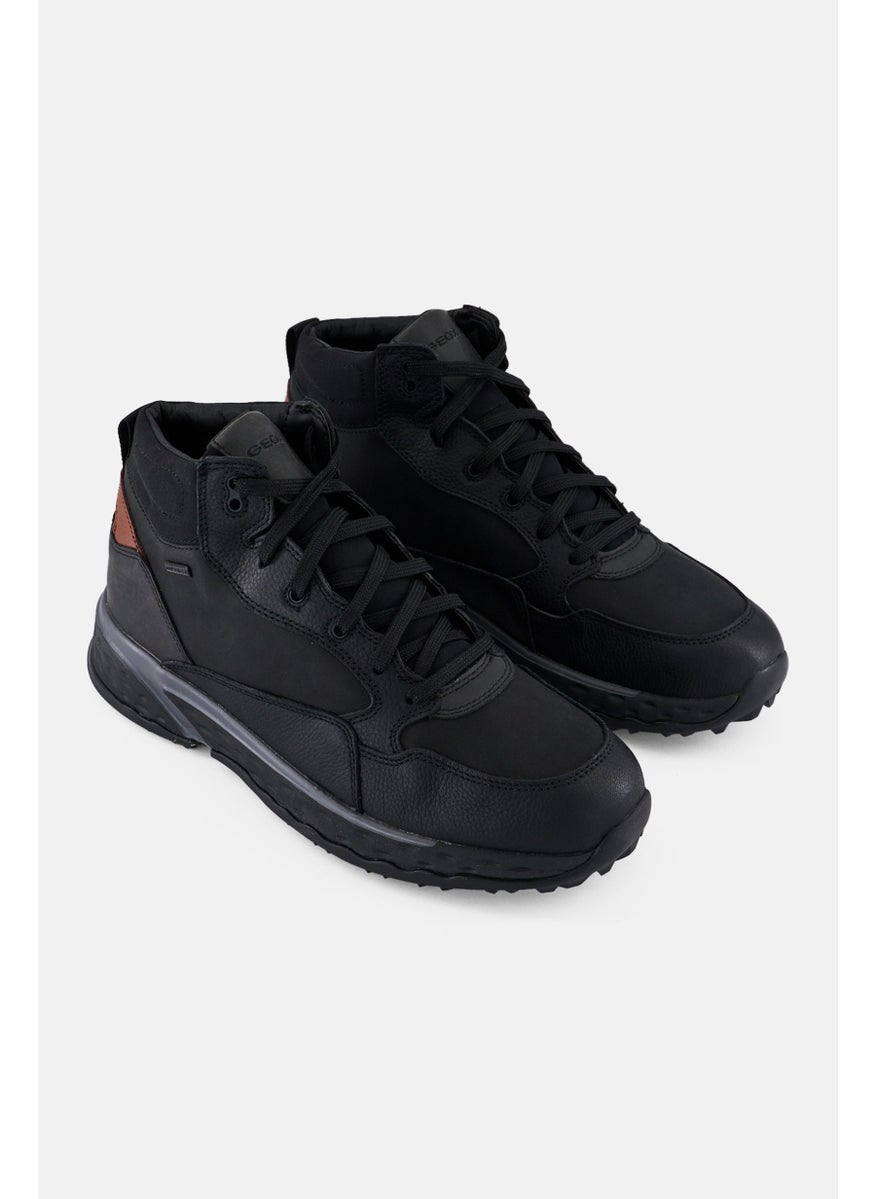 GEOX - Men Lace Up Casual Sneaker, Black - Image 1