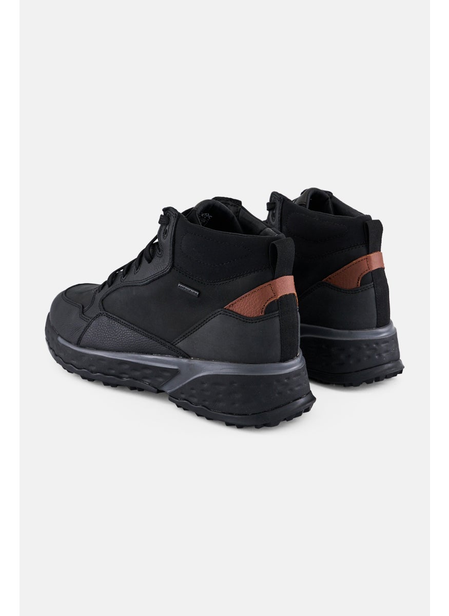 GEOX - Men Lace Up Casual Sneaker, Black - Image 1