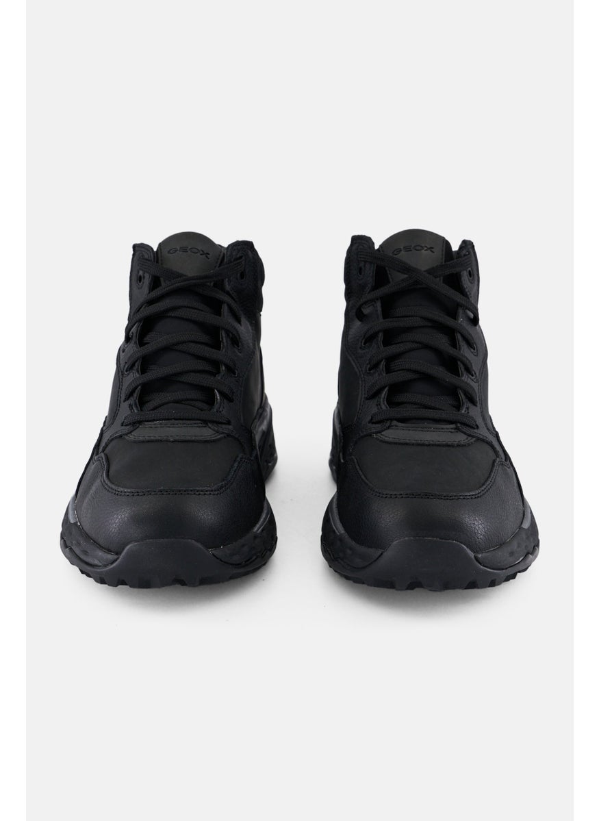 GEOX - Men Lace Up Casual Sneaker, Black - Image 1
