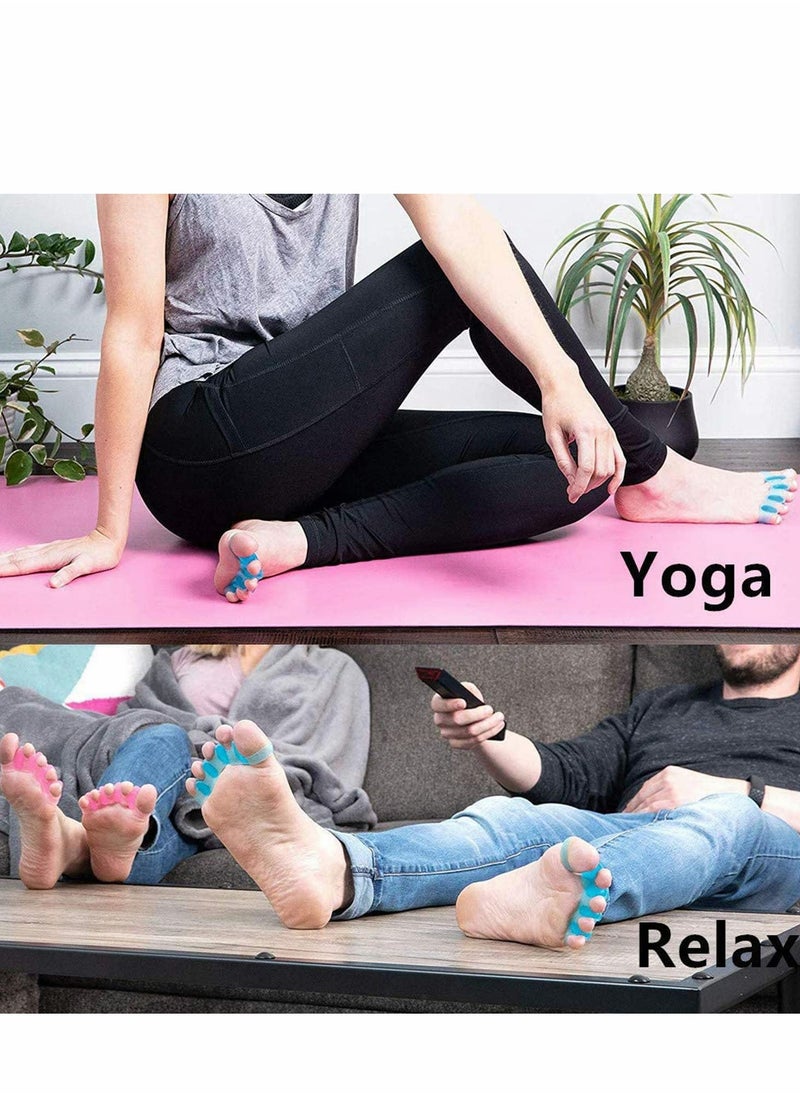 Excefore - أداة فاصل أصابع القدم من الجل، أداة شد أصابع القدم، أداة تصحيح أصابع القدم والورم المفصلي للرجال والنساء، 4 قطع لتصحيح أصابع القدم بشكل طبيعي - Image 1