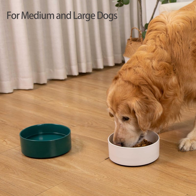 Kitwinney Large Dog Bowls, Non Slip Heavy Ceramic Dog Food and Water Bowl with Silicone Base, 8" Pet Feeding Bowl for Small, Medium, and Big Dogs (Green, 8 Inches) - Image 5