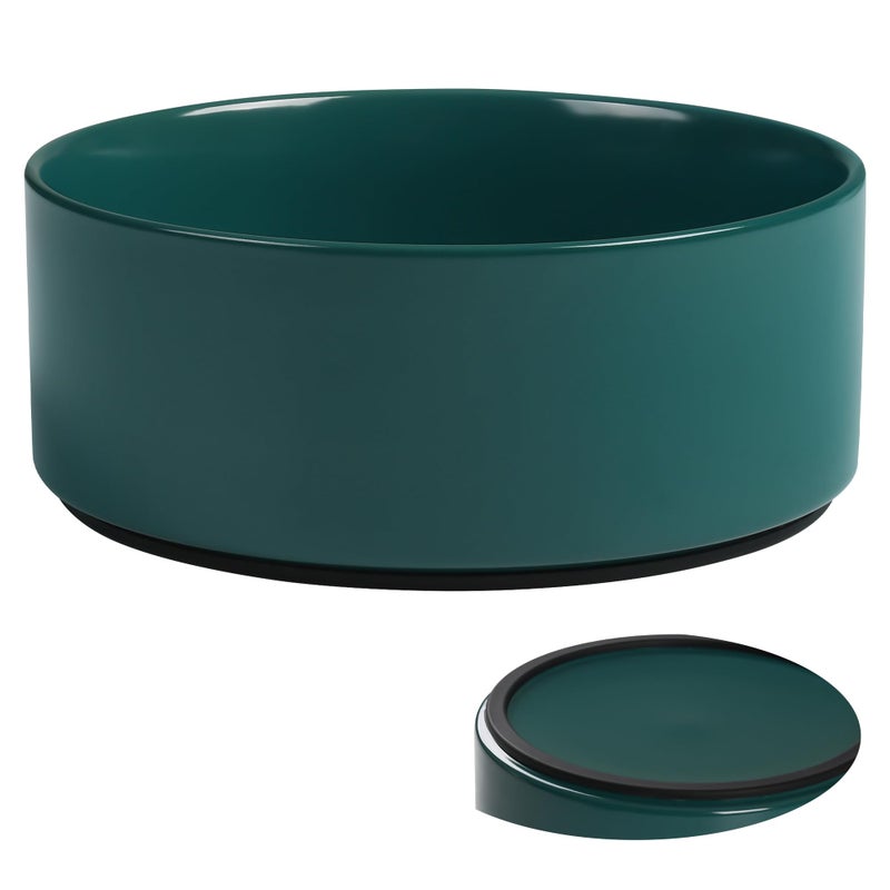 Kitwinney Large Dog Bowls, Non Slip Heavy Ceramic Dog Food and Water Bowl with Silicone Base, 8" Pet Feeding Bowl for Small, Medium, and Big Dogs (Green, 8 Inches) - Image 1