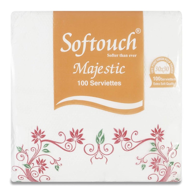 Softouch Tissue Paper Napkins 100 pcs. Each- Set of 3 (Multicolour) - Image 2