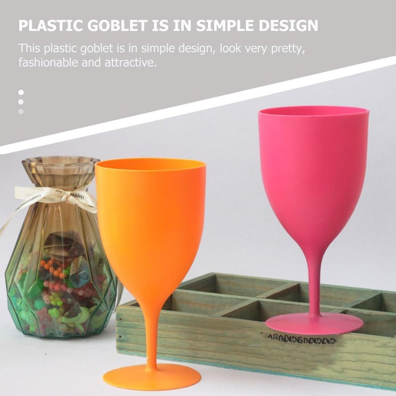 Cabilock Colored Wine Glasses Set of 6 Easter Party Wine Goblets Beverage Drinking Cups for Wife Mom Wedding Anniversary Christmas Birthday Dinner Parties Bars - Image 2