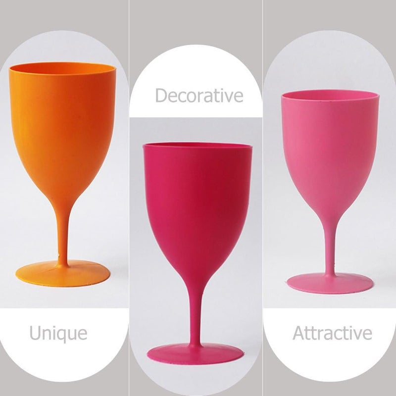 Cabilock Colored Wine Glasses Set of 6 Easter Party Wine Goblets Beverage Drinking Cups for Wife Mom Wedding Anniversary Christmas Birthday Dinner Parties Bars - Image 3