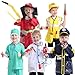 TopTie 5 Sets Kids Costumes with Gift Box Dress Up Costumes for Age 37 Doctor Fireman Police Surgeon Worker - Image 4