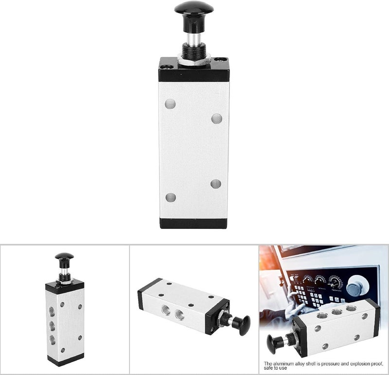 Hand Pull Lever Valve 2 Position 5 Way Aluminum Alloy Shell, Manual Hand Valve with G1/4in Port for Pneumatic Systems, Explosion Proof and Low Failure Rate - Image 5