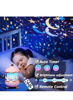 Generic Kawaii Unicorn Star Projector Night Light for Kids - 72 Modes, White Noise Machine & Remote Timer, Perfect Bedroom Decor & Gifts for Girls  - Image 2