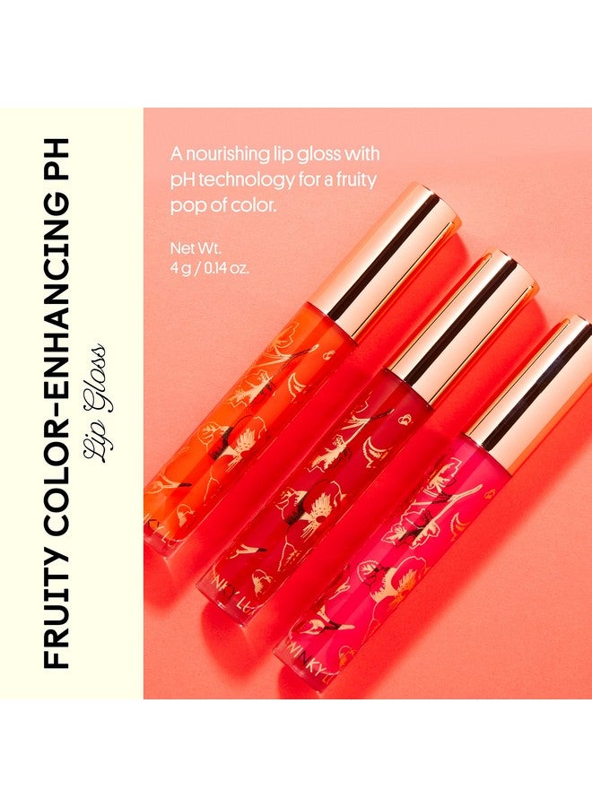 وينكي لوكس ملمع شفاه فاكهي Ph Lip Stain غير لزج ملمع شفاه ملون زيت الشفاه ملمع شفاه لذيذ فروت زيت الجوجوبا للترطيب واللمعان الجريب فروت - Image 2