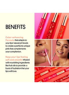 Winky Lux Fruity Gloss Ph Lip Stain Non Sticky Lip Gloss Tinted Lip Oil Lip Lacquer Yummy Fruit Lipgloss Jojoba Oil For Hydration & Shine Grapefruit  - Image 3