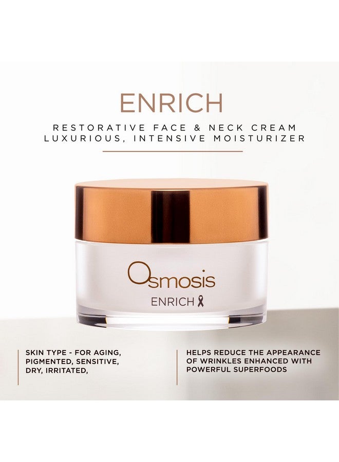 OSMOSIS ENRICH Smoothing Face & Neck Intensive Night Repair Cream Moisturizer with Chirata and Fruit Oils, 1 Oz - Image 2