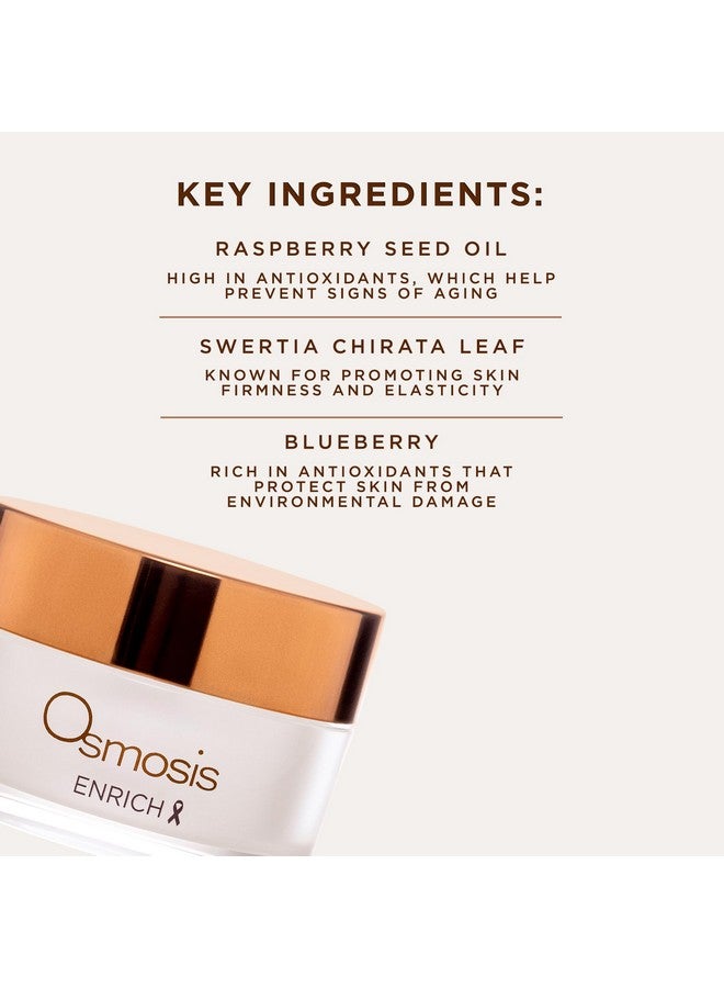 OSMOSIS ENRICH Smoothing Face & Neck Intensive Night Repair Cream Moisturizer with Chirata and Fruit Oils, 1 Oz - Image 4