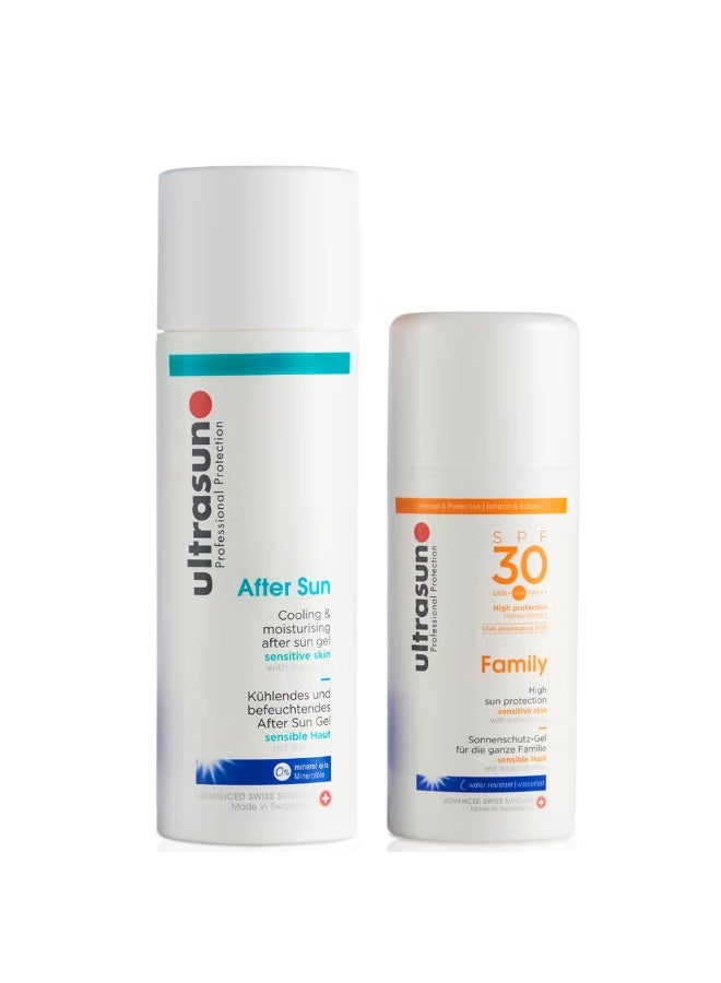 ألتراسن عائلة ألتراسون بعامل حماية من الشمس 30 - فائقة الحساسية (100 مل) وألتراسون بعد الشمس - Image 1