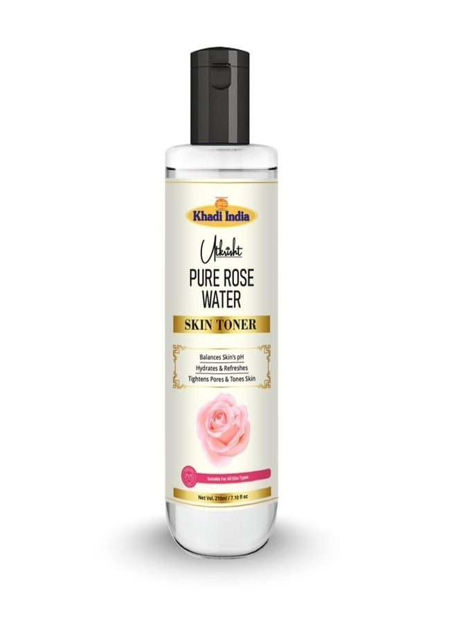 Utkrisht Khadi Rose Water Toner - Pore Tightening & Skin Brightening Toner for Glowing Skin, Oil Control, Hydration & pH Balance for Men & Women - 210ml - Image 1