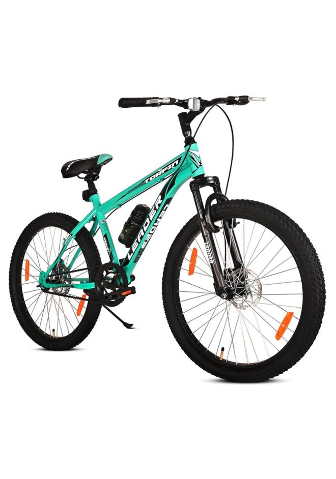 Leader Torfin 26 Inch || Mountain Bike || Single Speed || Front Suspension & Disc Brake || Sea Green Black Color || Unisex || Frame Size-18 Inch - Image 1
