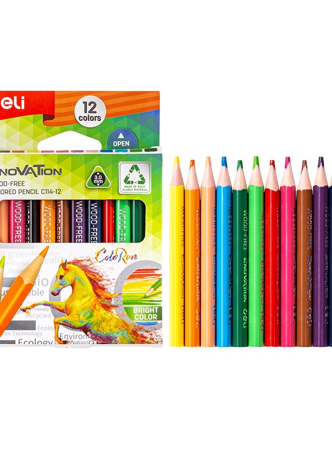 DELI COLORED PENCIL 12 COLOR ASST. EC114-12