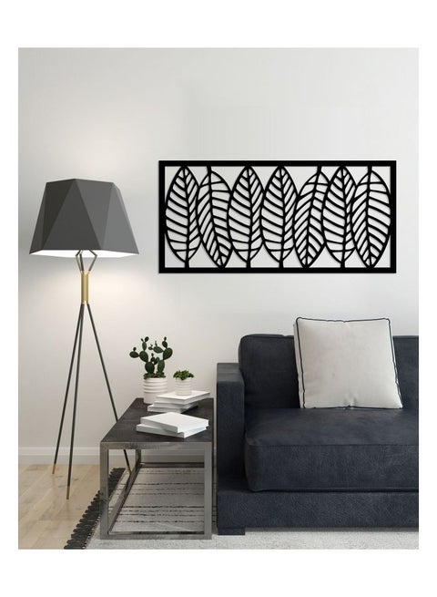 Decorative tree leaves wooden wall Art 80x35 cm