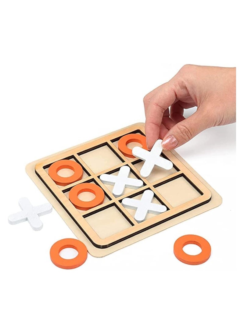 TOY GARDEN Wooden Tic Tac Toe Game | Classic XO Board Game | Educational Puzzle Toy for Family and Children | Assorted Design  - Image 1