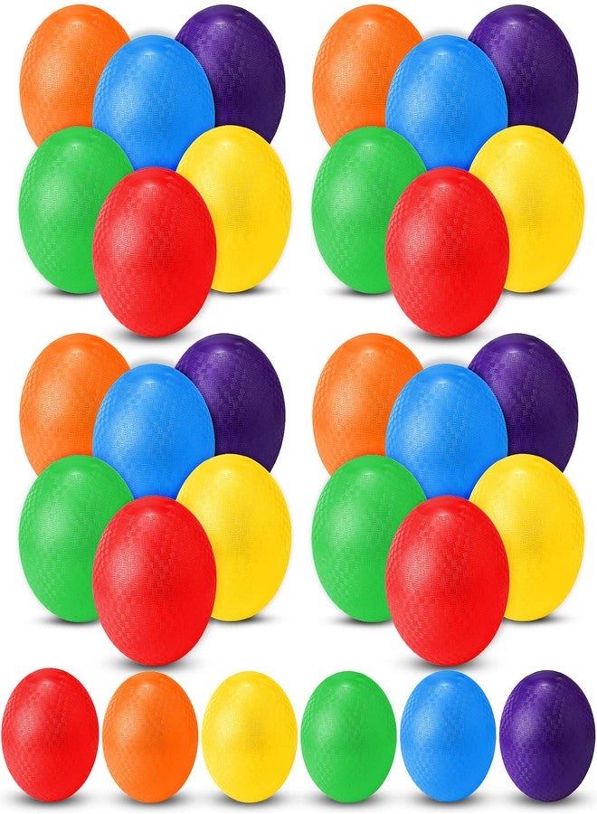 Macarrie 30 Pcs Playground Balls 6 Inches Dodgeball Kick Balls for Kids Adults Colorful Inflatable Balls Handballs Soccer Basketball Handball Games Camps Schools Outdoors (Multicolored) - Image 1