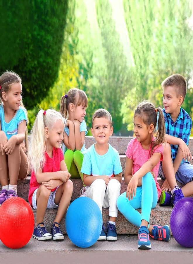 Macarrie 30 Pcs Playground Balls 6 Inches Dodgeball Kick Balls for Kids Adults Colorful Inflatable Balls Handballs Soccer Basketball Handball Games Camps Schools Outdoors (Multicolored) - Image 5