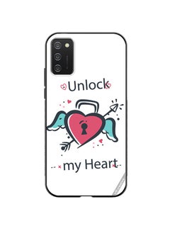 Protective Case Cover For Samsung Galaxy A03s Unlock My Heart Design Multicolour