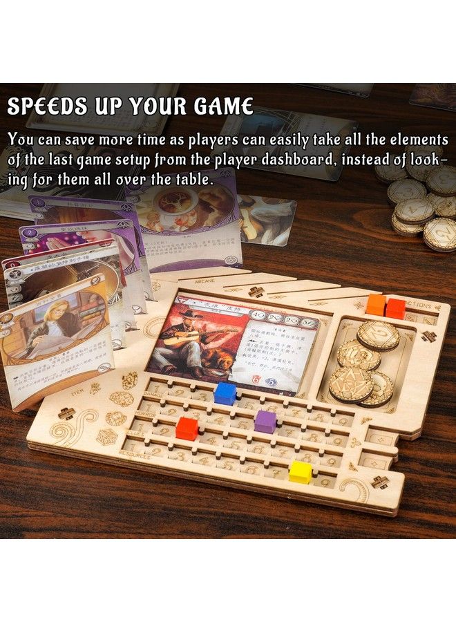 CZYY Investigator Dashboard Set Of 2 Player Organization Board Wood Laser Cut Game Accessories For Arkham Horror Lcg & Eldritch Horror - Image 4