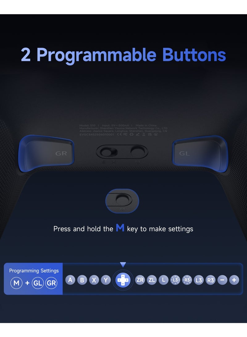 إيزي إس إم إكس وحدة تحكم لاسلكية S10 TMR Joystick RGB متوافقة مع Switch 2/الكمبيوتر الشخصي/الهاتف/التلفزيون/Steam، NFC، Gyro، HD Rumble - Image 5