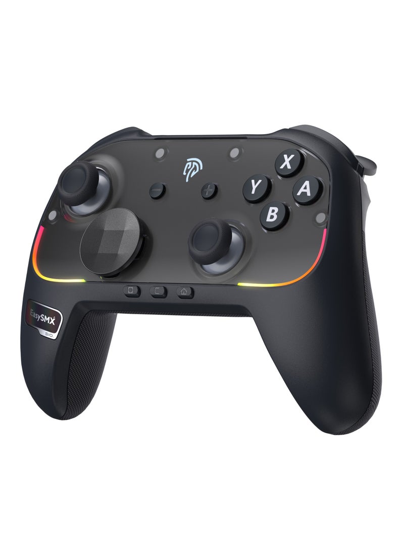 إيزي إس إم إكس وحدة تحكم لاسلكية S10 TMR Joystick RGB متوافقة مع Switch 2/الكمبيوتر الشخصي/الهاتف/التلفزيون/Steam، NFC، Gyro، HD Rumble - Image 1