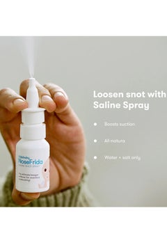 NoseFrida Snotsucker Saline Kit | Made in Sweden | Baby Nasal Aspirator, Saline Spray & 20 Hygiene Filters | Clears Stuffy Noses | Safe, BPA-Free, Pediatrician Recommended - pzsku/Z9E136EAEF8F91C9A39CAZ/45/_/1740909007/82c16918-a1ac-4fae-8173-df0e0a44b5e5