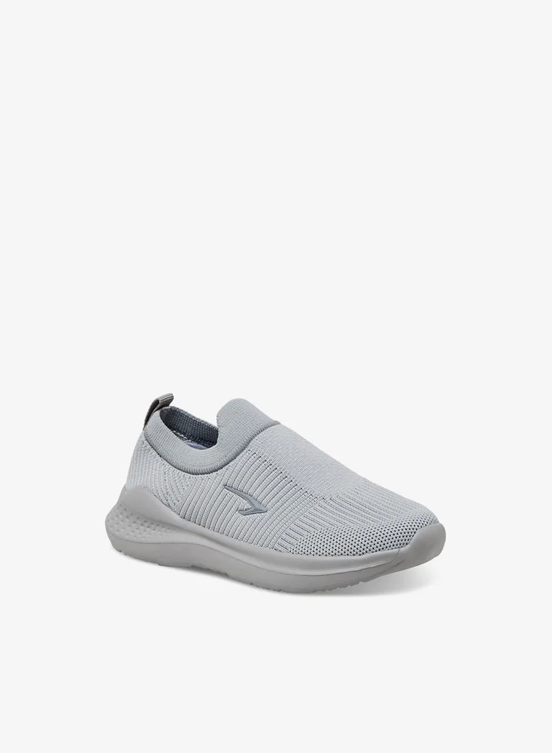 Dash Textured Slip-On Sports Shoes with Pull Tab