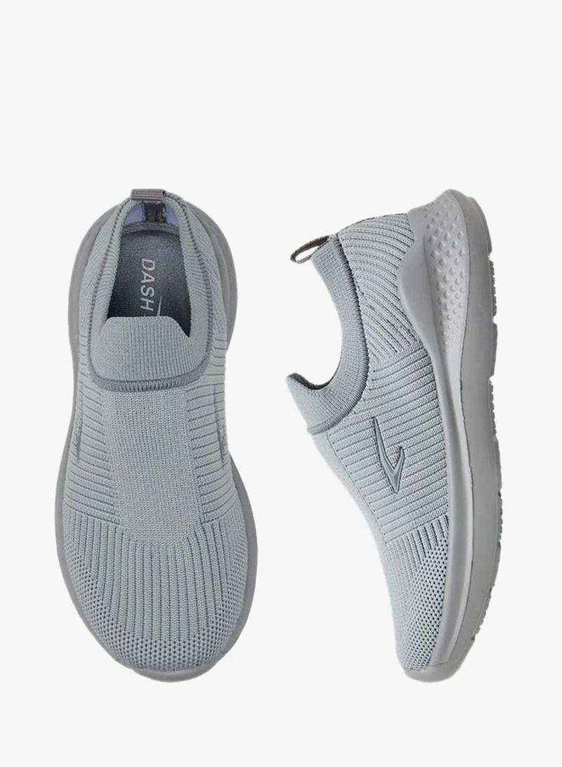 Dash Textured Slip-On Sports Shoes with Pull Tab