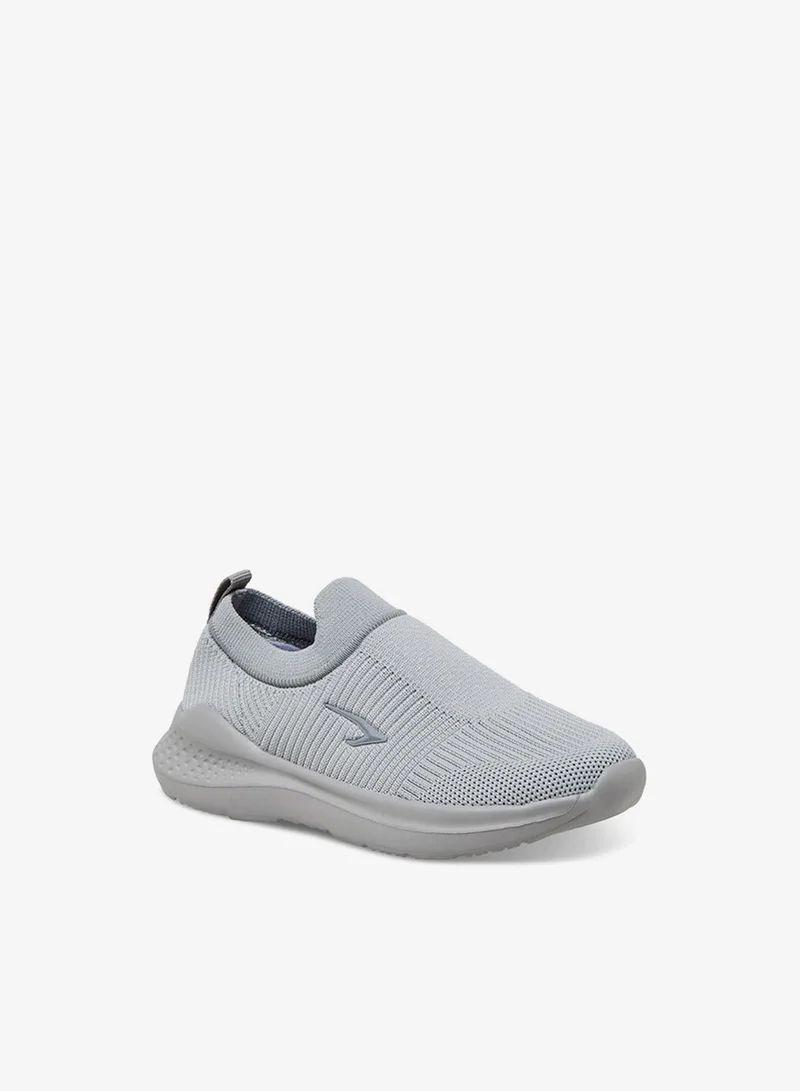 Dash Textured Slip-On Sports Shoes with Pull Tab