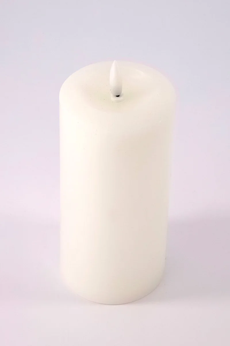 Muy Mucho LED Candle Thick Flame, White